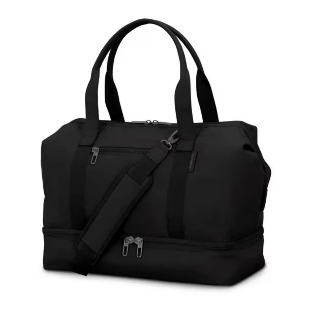 Samsonite Drop-bottom Weekender Duffel with Detachable Padded Strap Black
