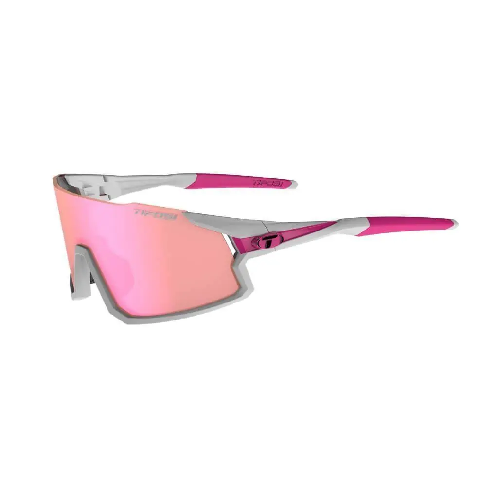Optics Stash Sunglasses Interchangeable Lenses Race Pink w/Clarion Pink + AC Red + Clear by Tifosi