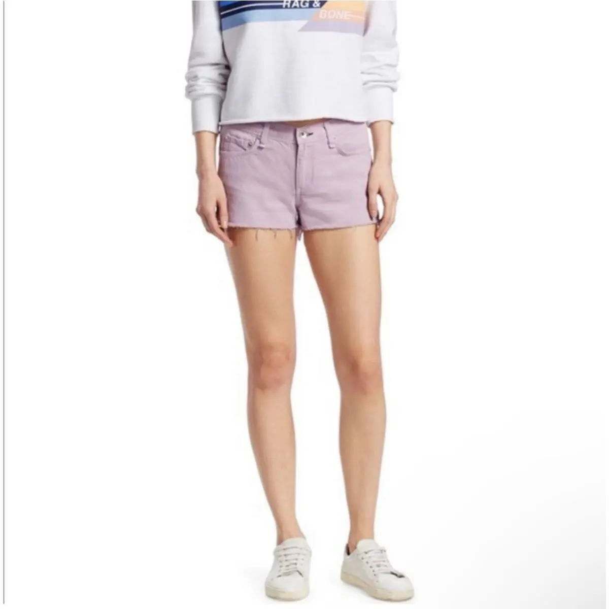 Rag Bone Women’s Lilac Cut Off Shorts Cotton/tencel W19070160LIL Size 28