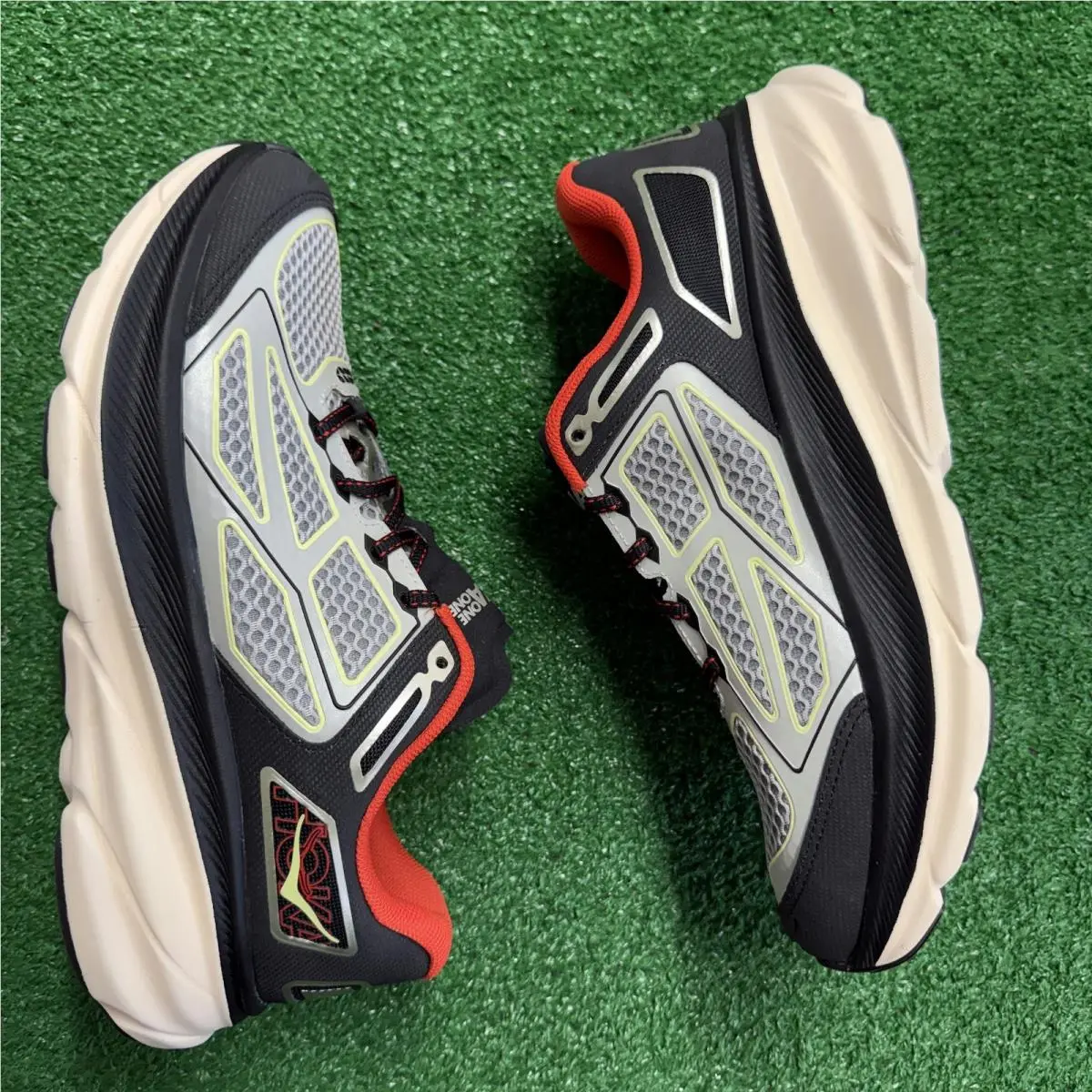 Hoka shoes - Clifton One9 Grey Black Habanero - 1155370_HBN - White 0