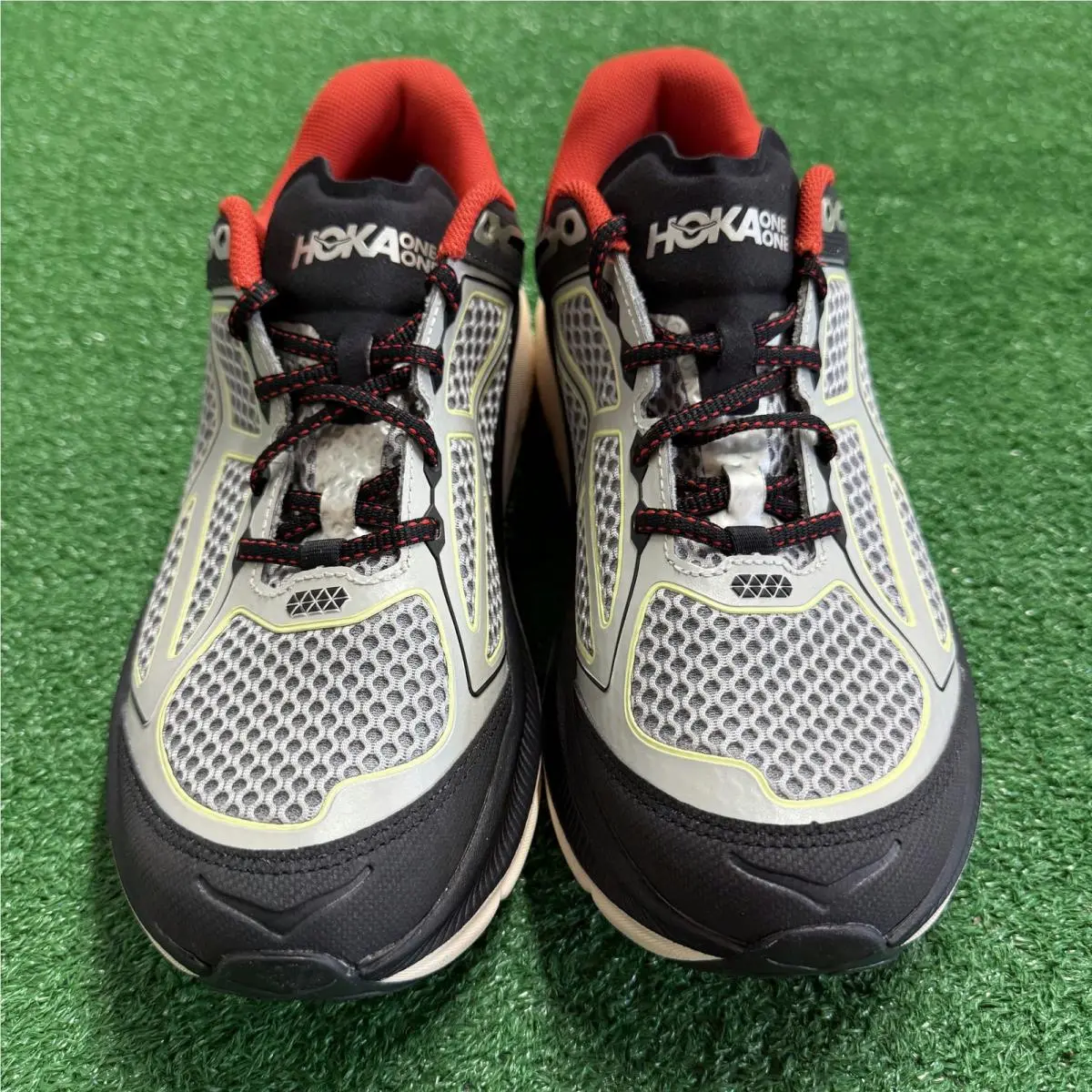 Hoka shoes - Clifton One9 Grey Black Habanero - 1155370_HBN - White 8