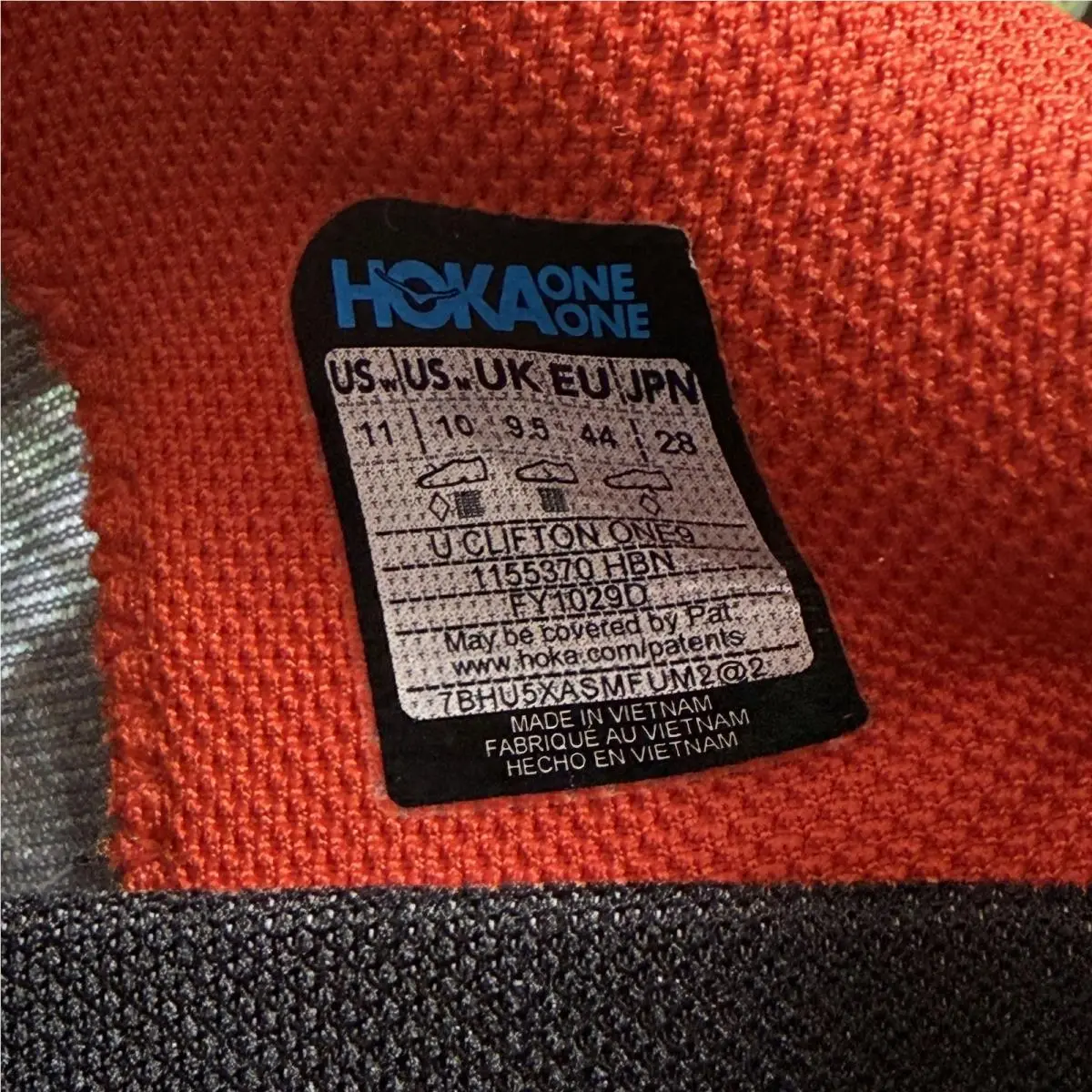 Hoka shoes - Clifton One9 Grey Black Habanero - 1155370_HBN - White 10