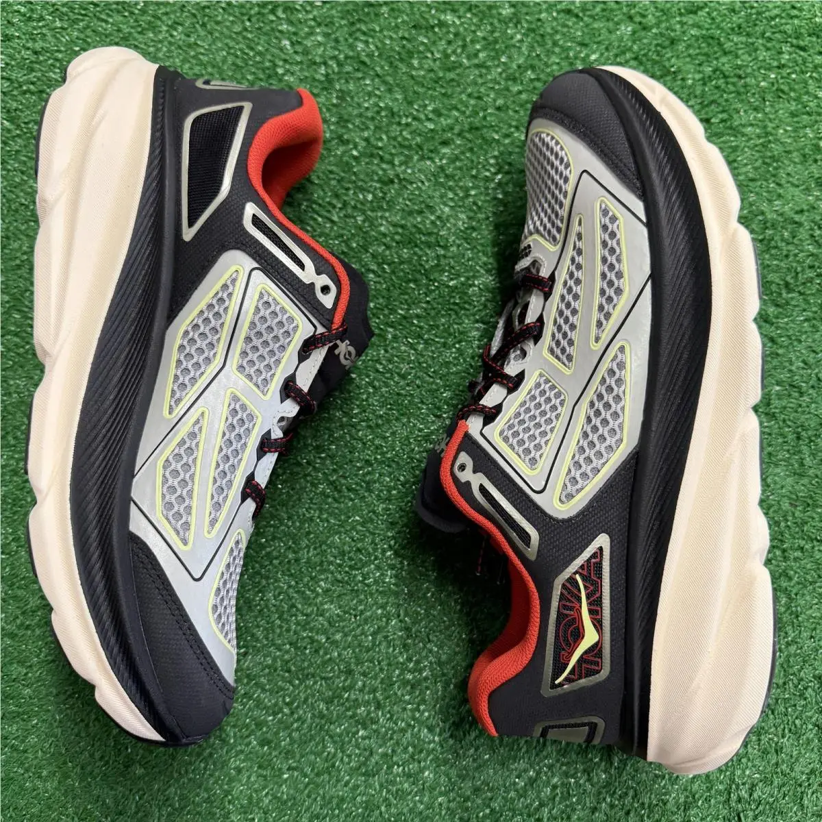 Hoka shoes - Clifton One9 Grey Black Habanero - 1155370_HBN - White 7