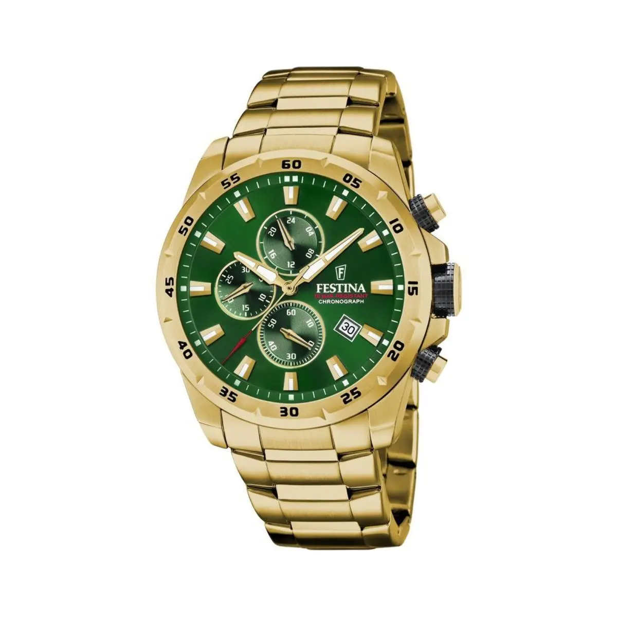 Festina Chrono Sport Green / Stainless Steel Green Dial Wristwatch F20541-3