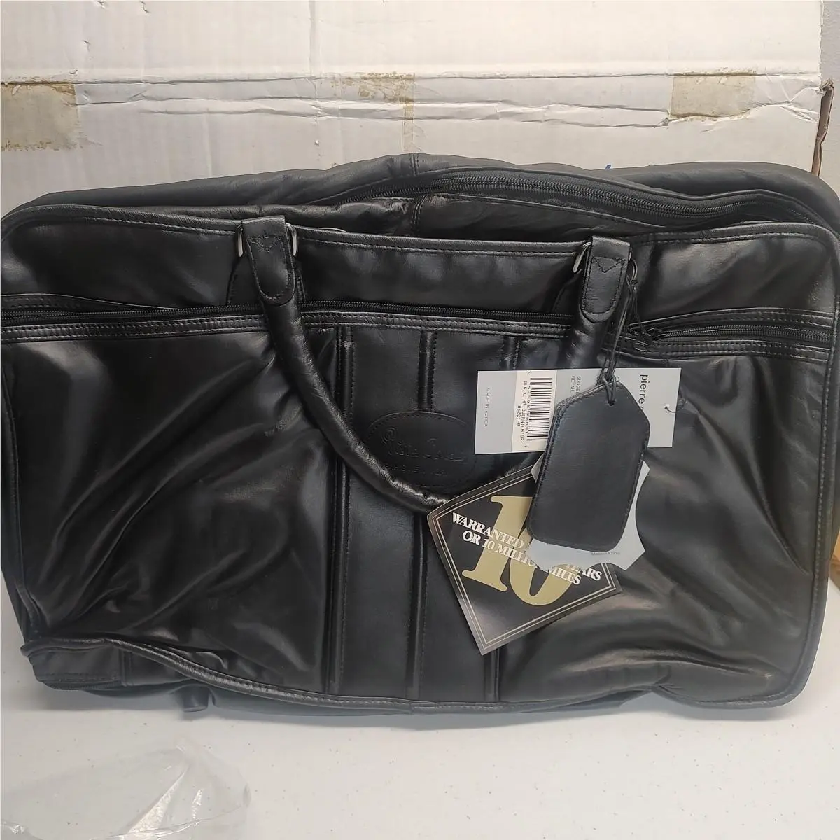 Pierre Cardin Henry Rosenfield Black Leather Luggage