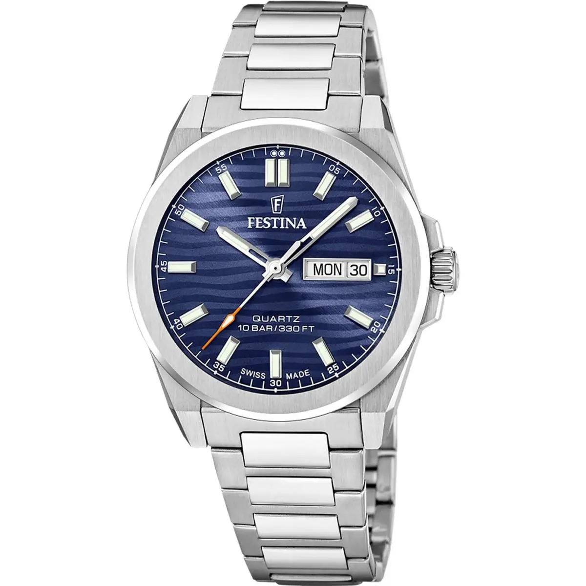Festina Classic Steel Blue Dial Wristwatch F20073-2