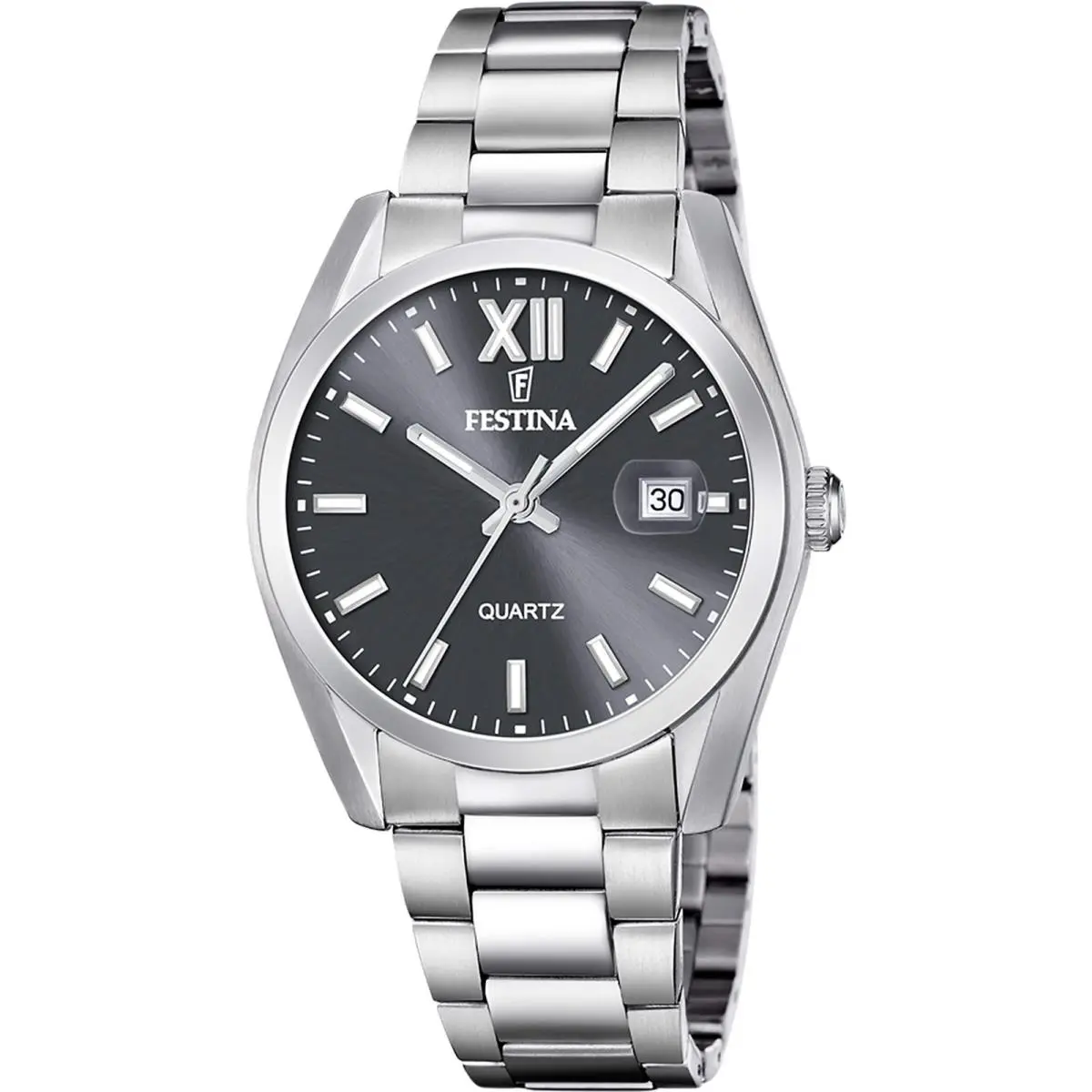 Festina Acero Clasico Grey / Stainless Steel | Grey Dial Acero Clasico Grey / Stainless Steel Grey Dial Wristwatch F20707-3