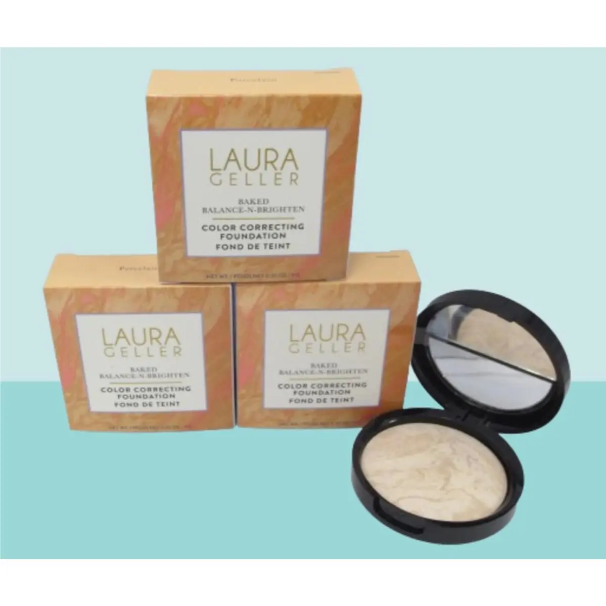 Laura Geller Baked Balance-n-brighten Color Correcting Foundation Porcelain 3PC