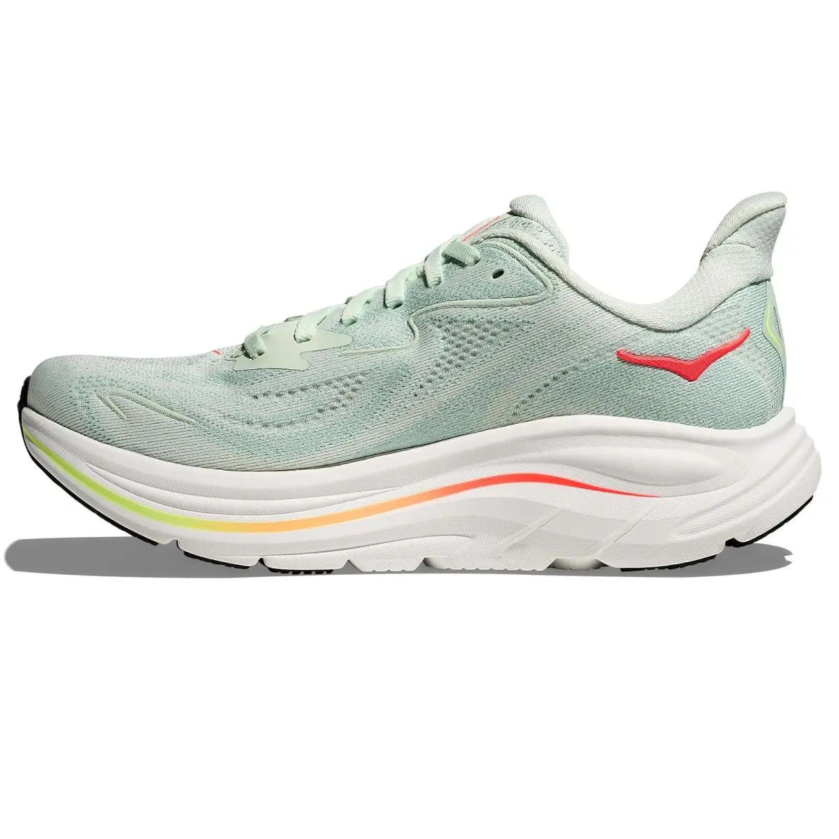 Hoka shoes - Sea Glass/Neon Flame 8