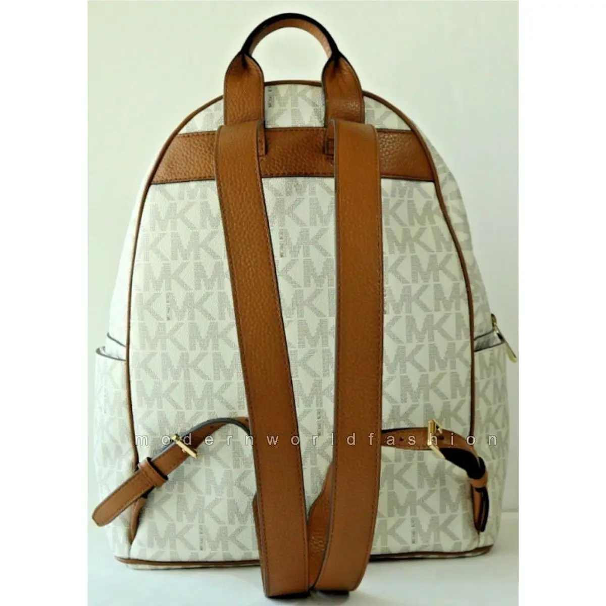 Michael Kors  bag  - Michael Kors Abbey Anita - Abbey Anita - Vanilla / Acorn, Handle/Strap: Brown, Hardware: Gold