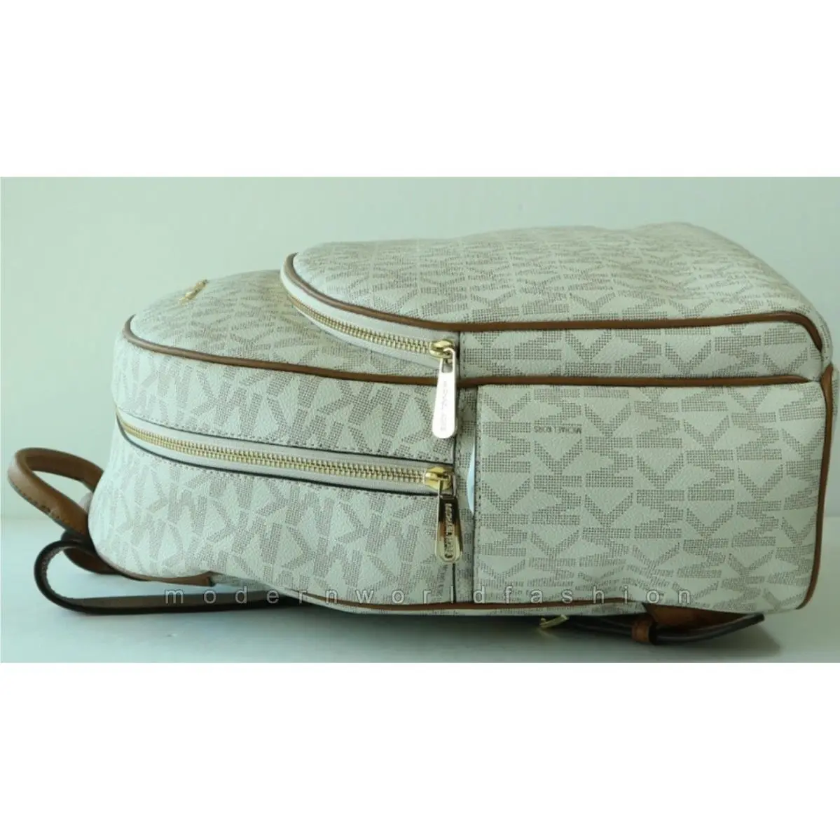 Michael Kors  bag  - Michael Kors Abbey Anita - Abbey Anita - Vanilla / Acorn, Handle/Strap: Brown, Hardware: Gold