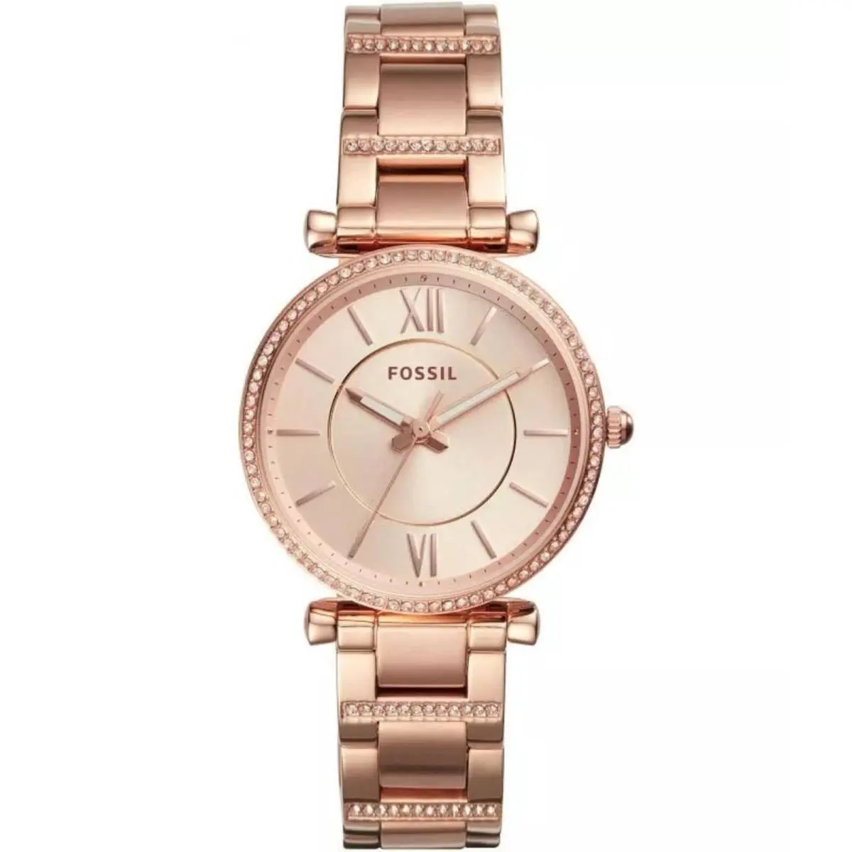 Women`s Watch Carlie Quartz Rose Gold Stainless Steel Bracelet ES4301 by Fossil