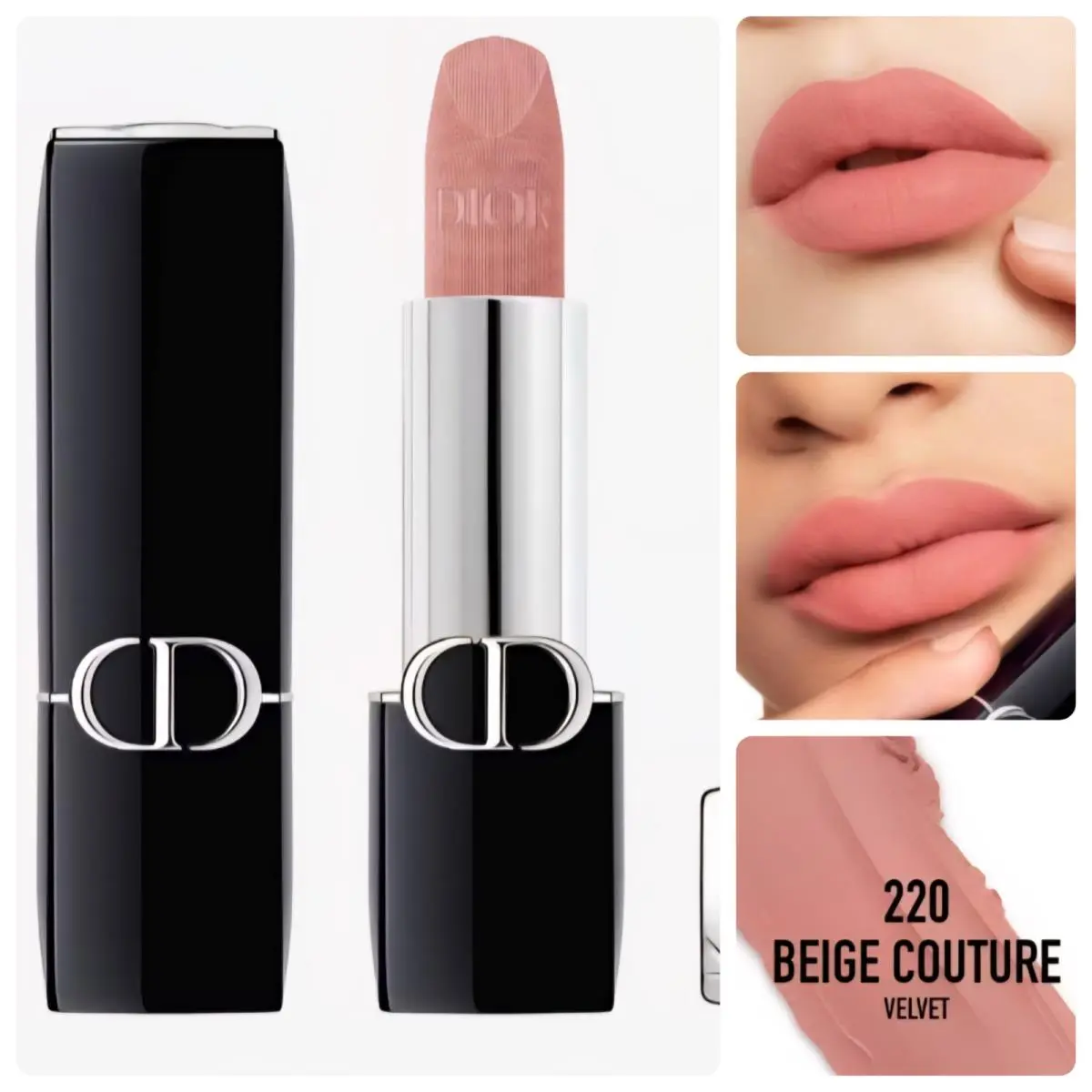 Dior Rouge Velvet Matte Refillable Lipstick Magnetic Case See Pic