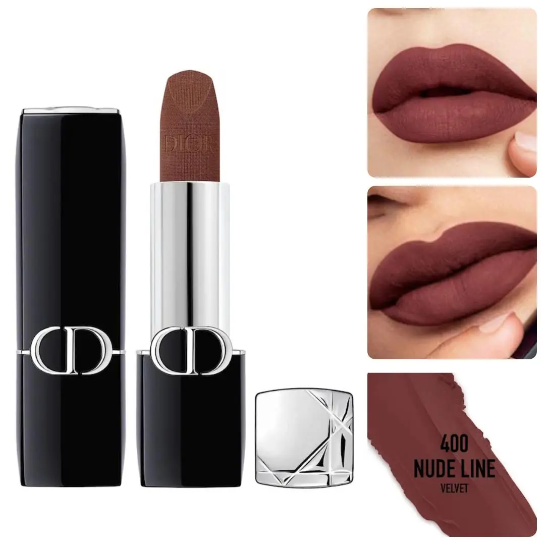 Rouge Velvet Matte Refillable Lipstick Magnetic Case See Pic 400 NUDE LINE by Dior