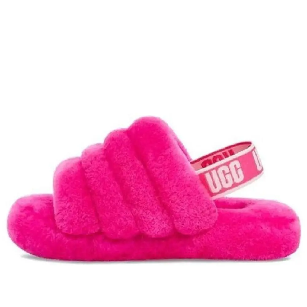 Big Kid`s and Little Kid`s Ugg Fluff Yeah Slide Rock Rose 1098494K-RCR