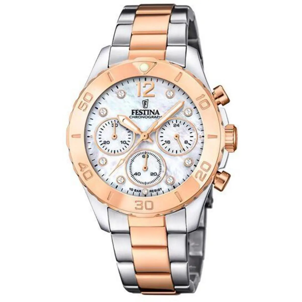 Festina Boyfriend Mother Of Pearl / Stainless Steel Wristwatch F20605-1