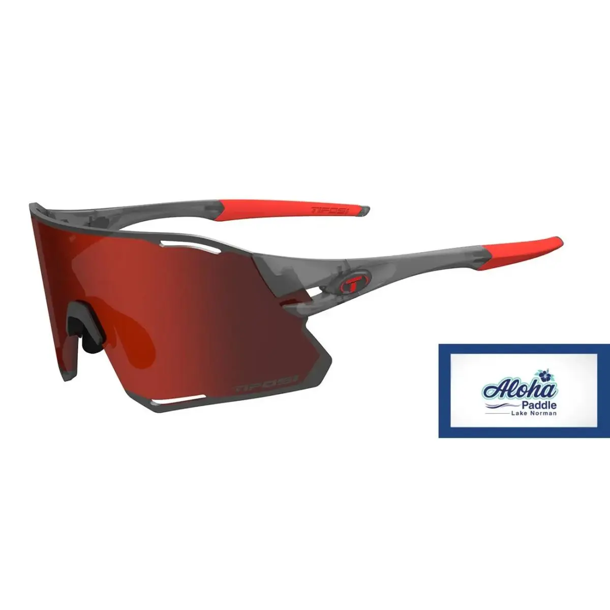 Tifosi Optics Rail Race Sunglasses Satin Vapor Red Frame 2 Interchangeable Lens