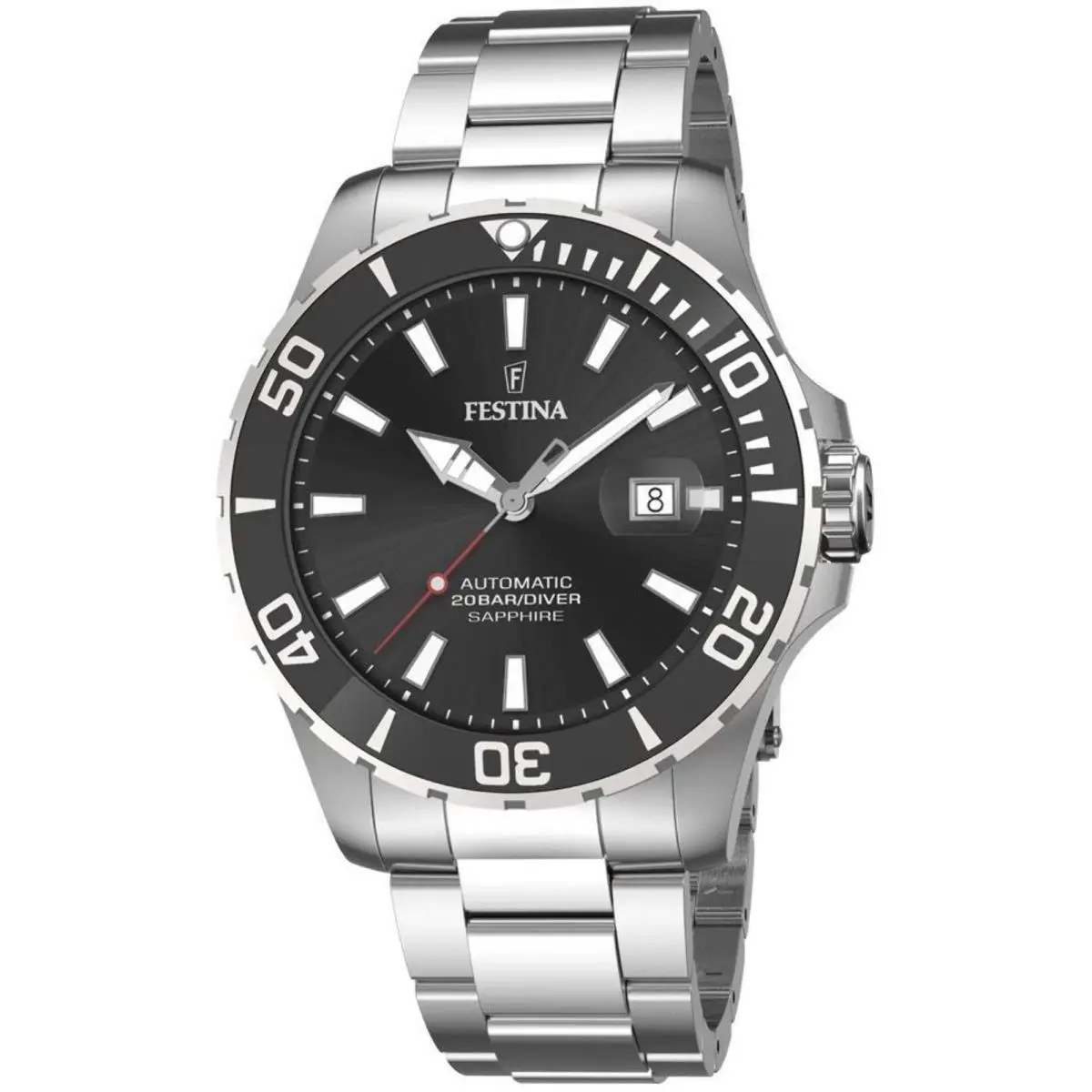 Festina Automatic Black / Stainless Steel | Black Dial Automatic Black / Stainless Steel Black Dial Wristwatch F20531-4