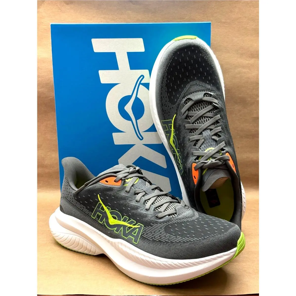 Hoka One One Mach 6 1147790/GPH Grey/green D Men`s Running Shoes