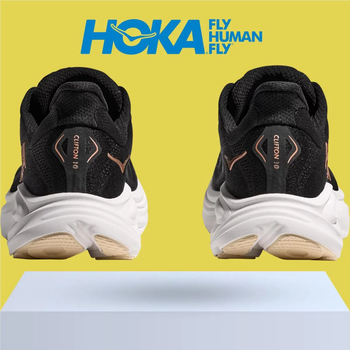 Hoka shoes - Hoka One One Clifton 10 - Black/Black 11