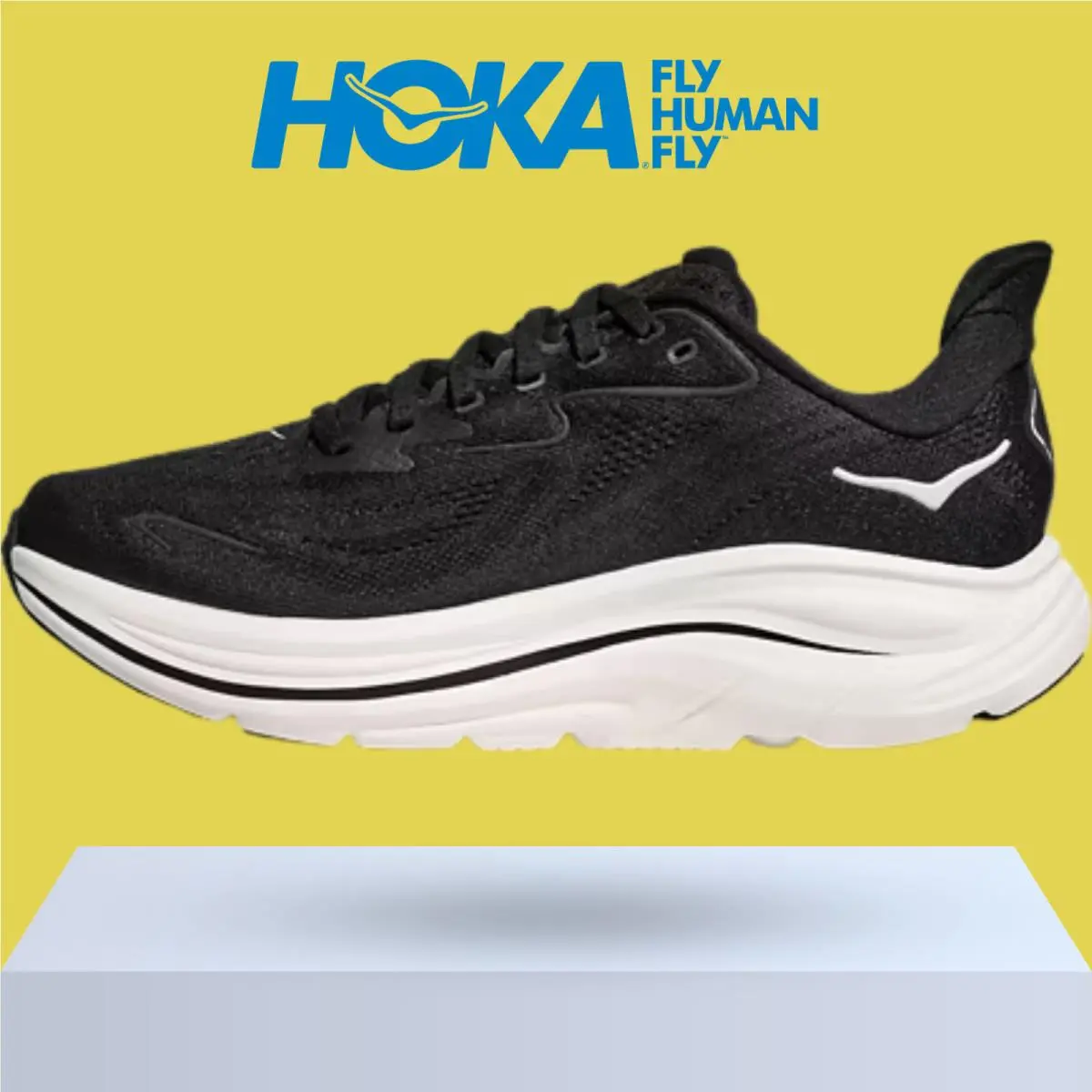 Hoka shoes - Hoka One One Clifton 10 - Black/Black 45