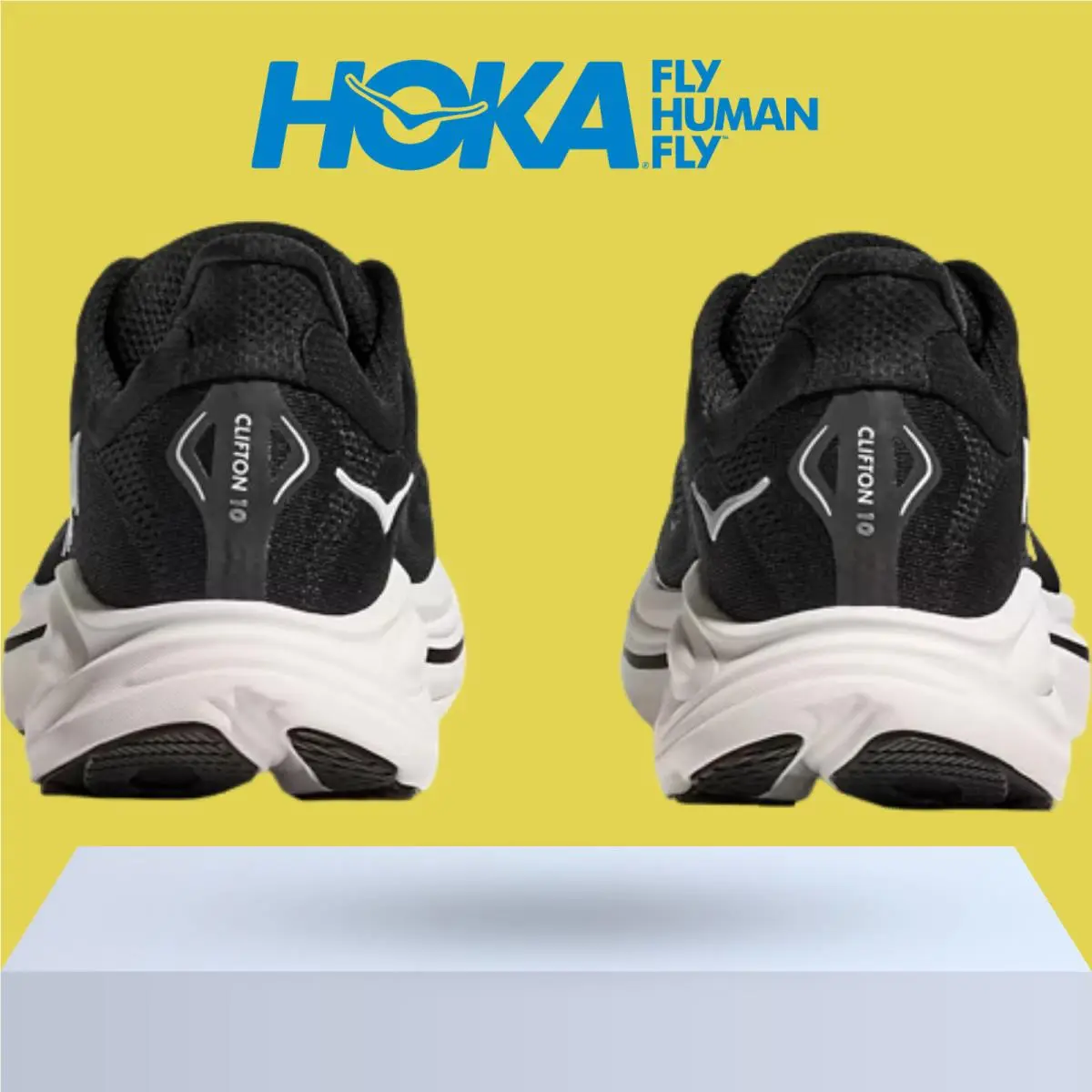 Hoka shoes - Hoka One One Clifton 10 - Black/Black 46
