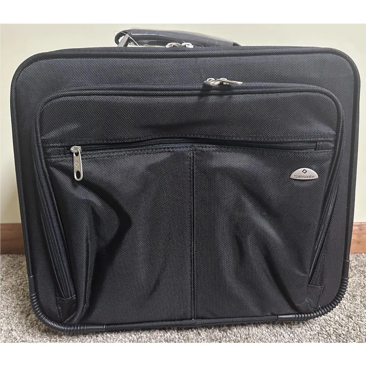 Samsonite Mobile Office Durable Nylon Rolling Lap Top Carry On Bag 14x16.5x6.5