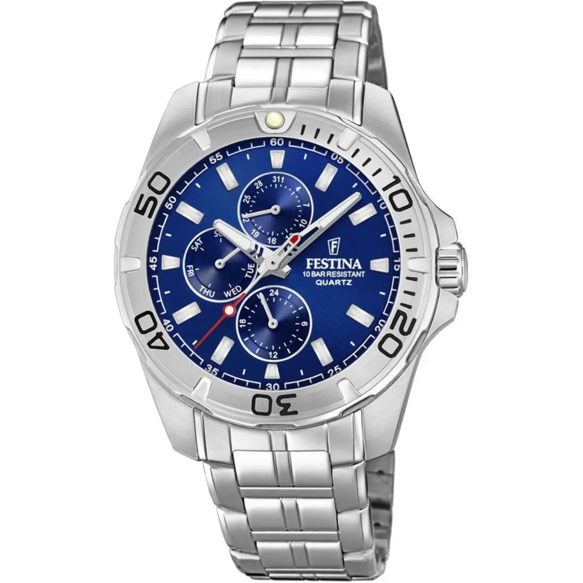 Festina Multifunction Blue / Stainless Steel Blue Dial Wristwatch F20445-2