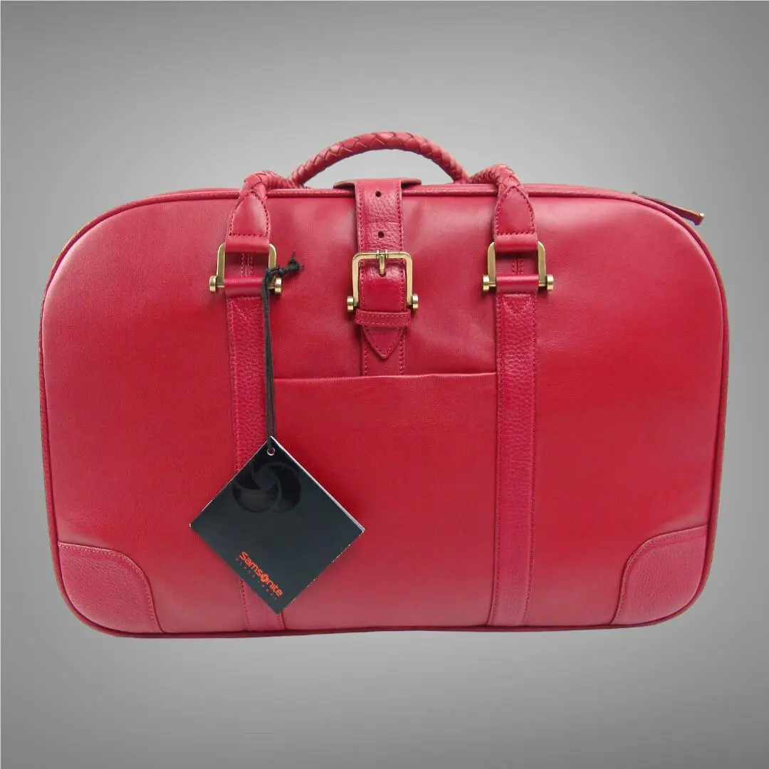 Black Label Resort Soft Leather Suitcase Rare by Samsonite