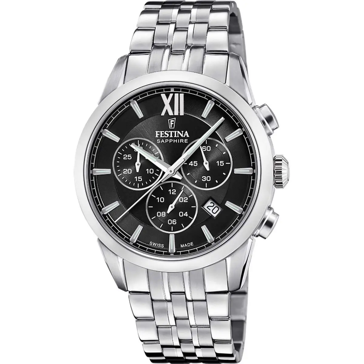 Chronograph Black / Stainless Steel | Black Dial Chronograph Black / Stainless Steel Black Dial Wristwatch F20040-4 by Festina