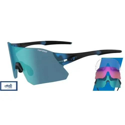 Tifosi Optics Rail Sunglasses Crystal Blue Frame 3 Interchangeable Lenses