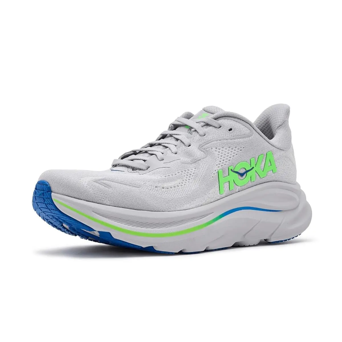 Hoka shoes - Ash Grey/Neon Green 6