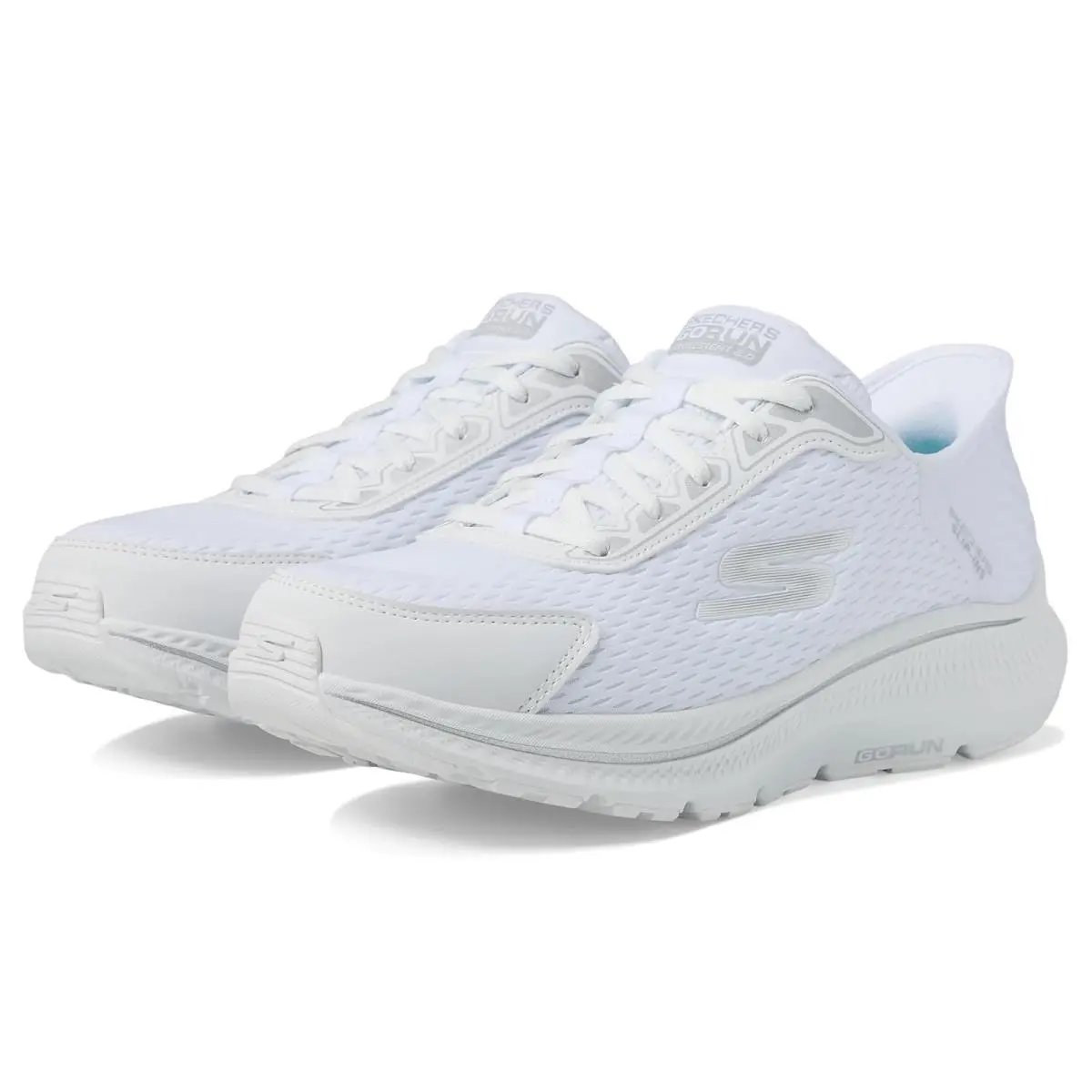 Woman`s Shoes  Hands Free Slip-ins Go Run Consistent 2.0 Endure Sneaker White/Silver by Skechers