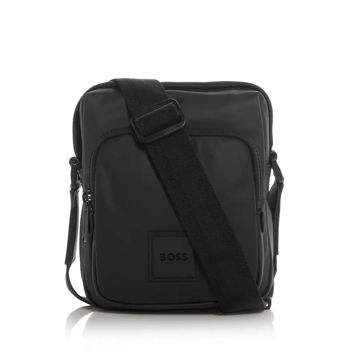 Hugo Boss Men`s Boss Oryo Small Crossbody Zip Top Bag Exterior Zip Pocket Black