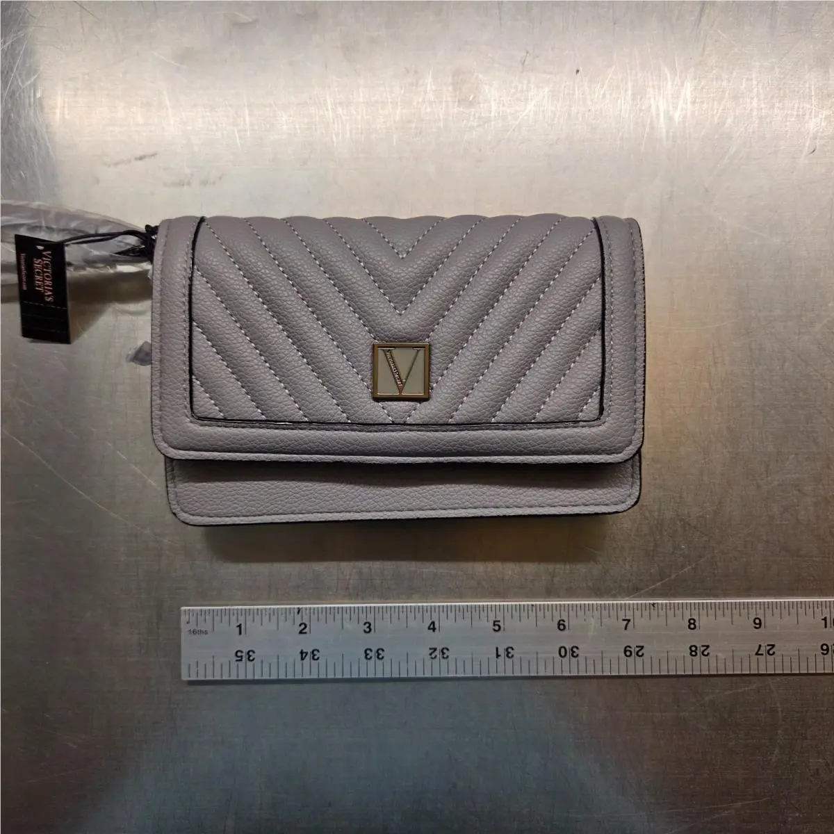 Victoria`s Secret The Victoria Tech Wristlet Wallet Many Colors V Logo Light Pepper (Gray) by Victoria's Secret