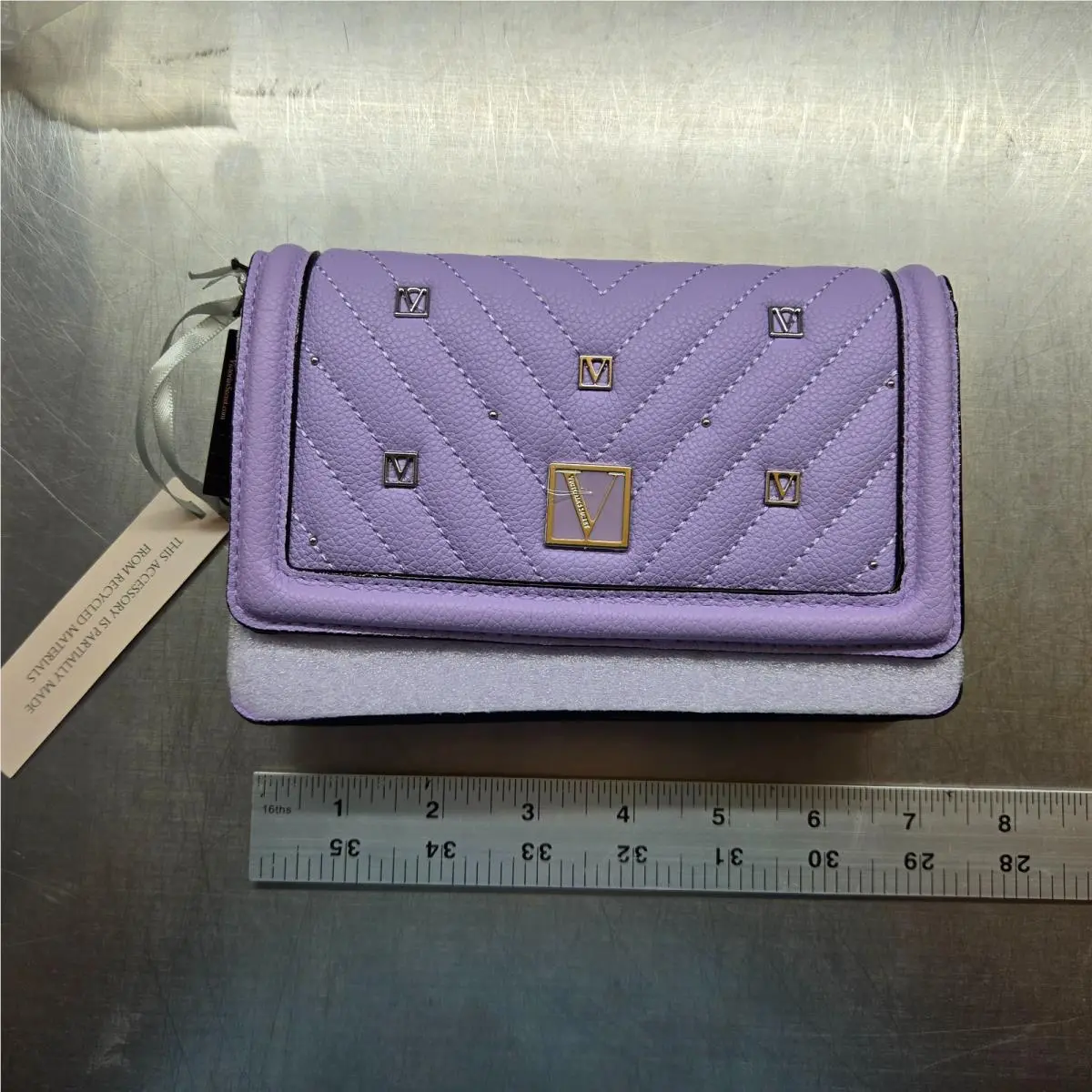 Victoria`s Secret The Victoria Tech Wristlet Wallet Many Colors V Logo LILAC/ PURPLE STUD by Victoria's Secret