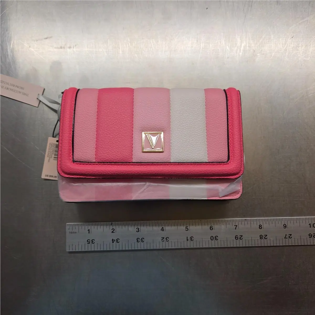 Victoria`s Secret The Victoria Tech Wristlet Wallet Many Colors V Logo Pink Multi Stripe by Victoria's Secret