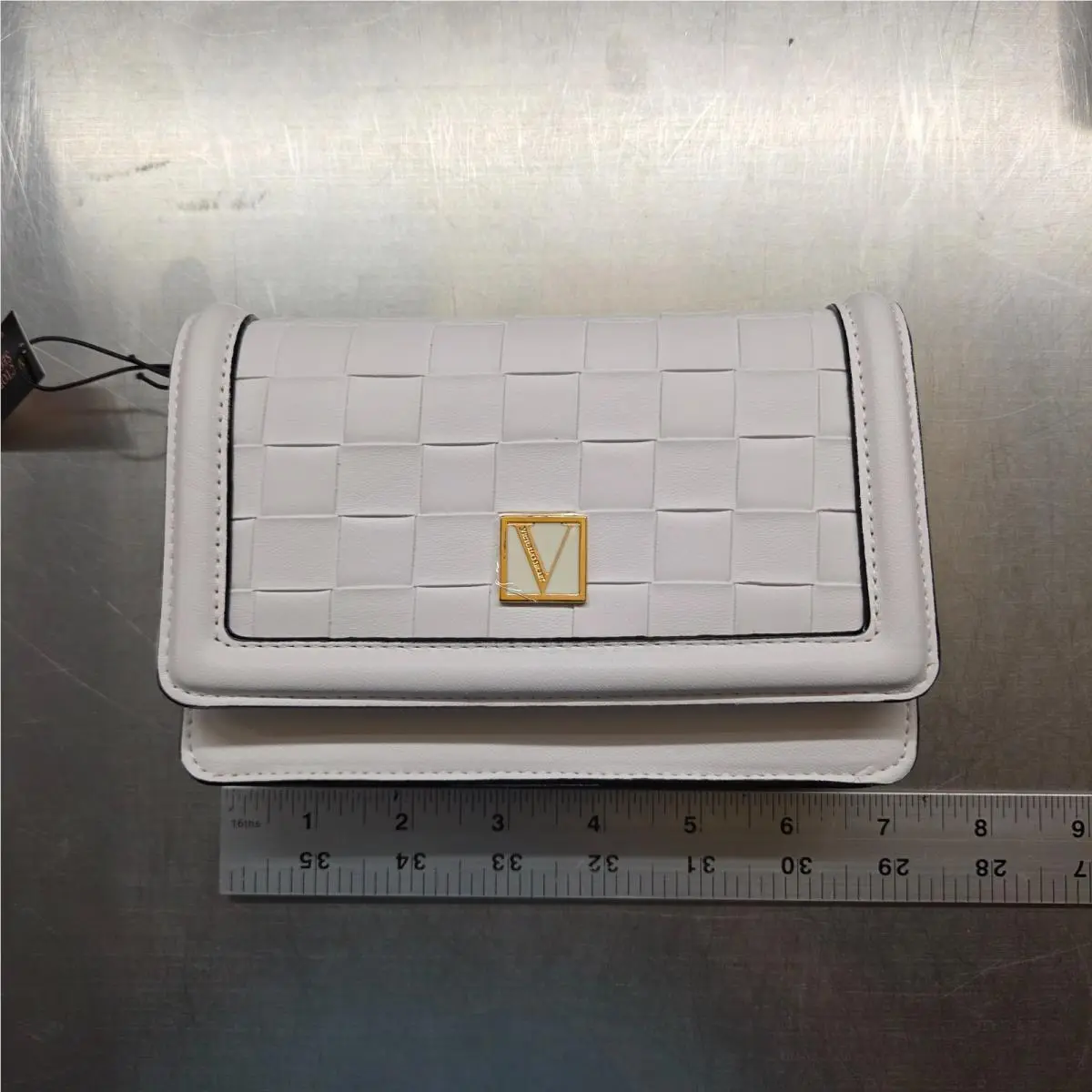Victoria`s Secret The Victoria Tech Wristlet Wallet Many Colors V Logo White Woven by Victoria's Secret