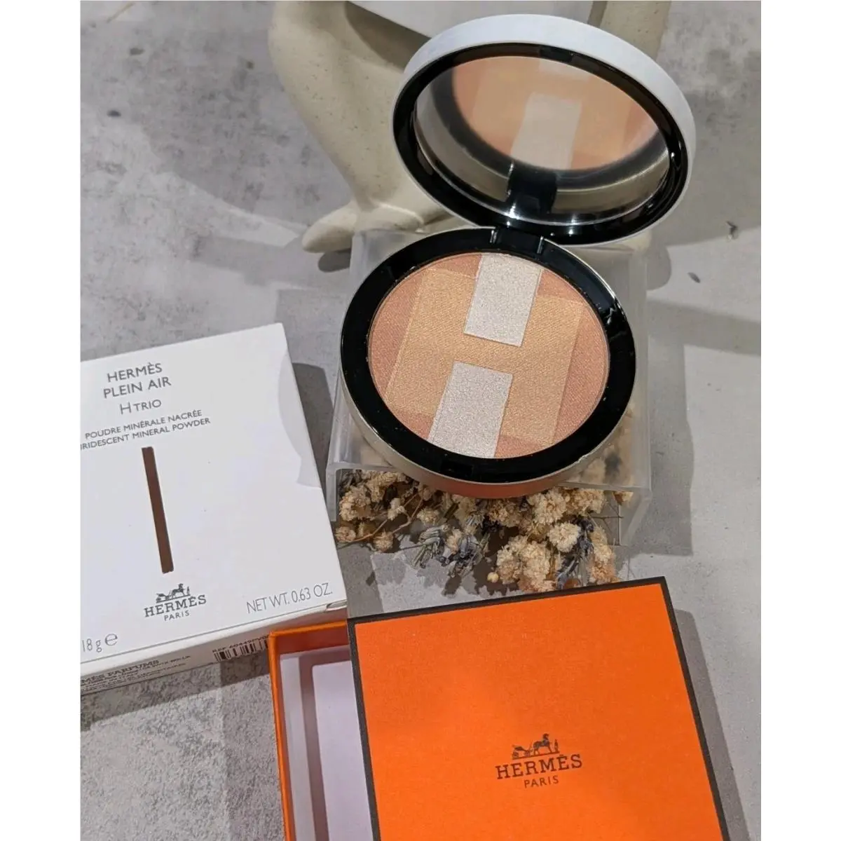 Hermes Plein Air H Trio Silky Blush Powder 02 Corail Mojave Limited Edition