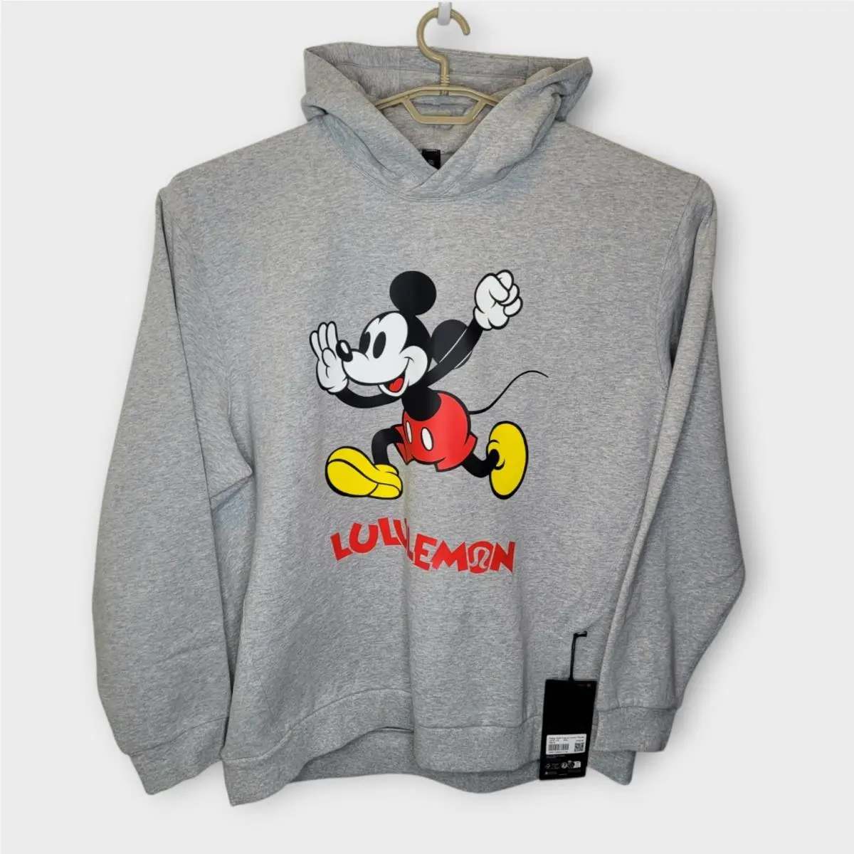 Lululemon x Disney Mens Steady State Mickey Hoodie Xxl Light Gray Limited Ed
