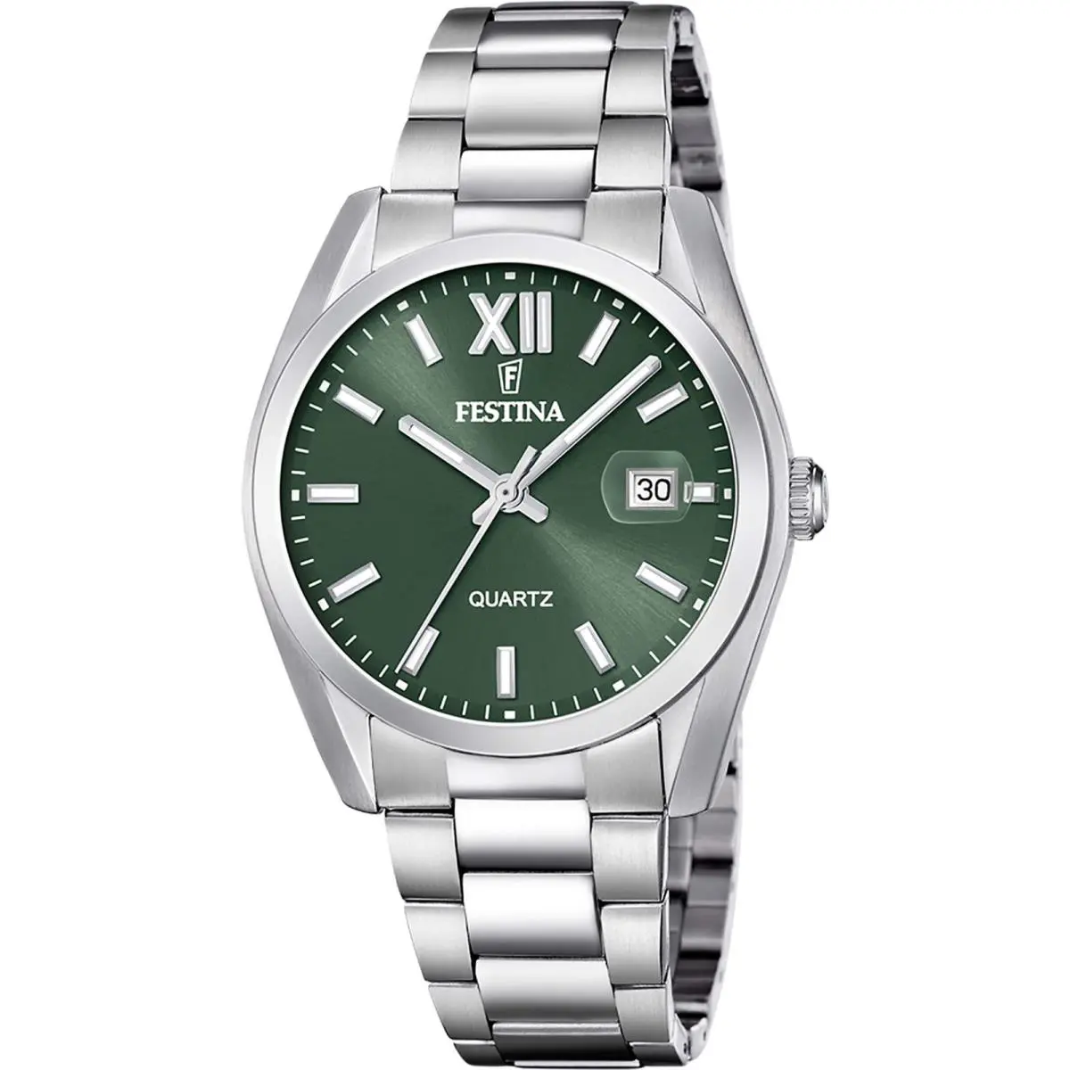 Festina Acero Clasico Green / Stainless Steel Green Dial Wristwatch F20707-5