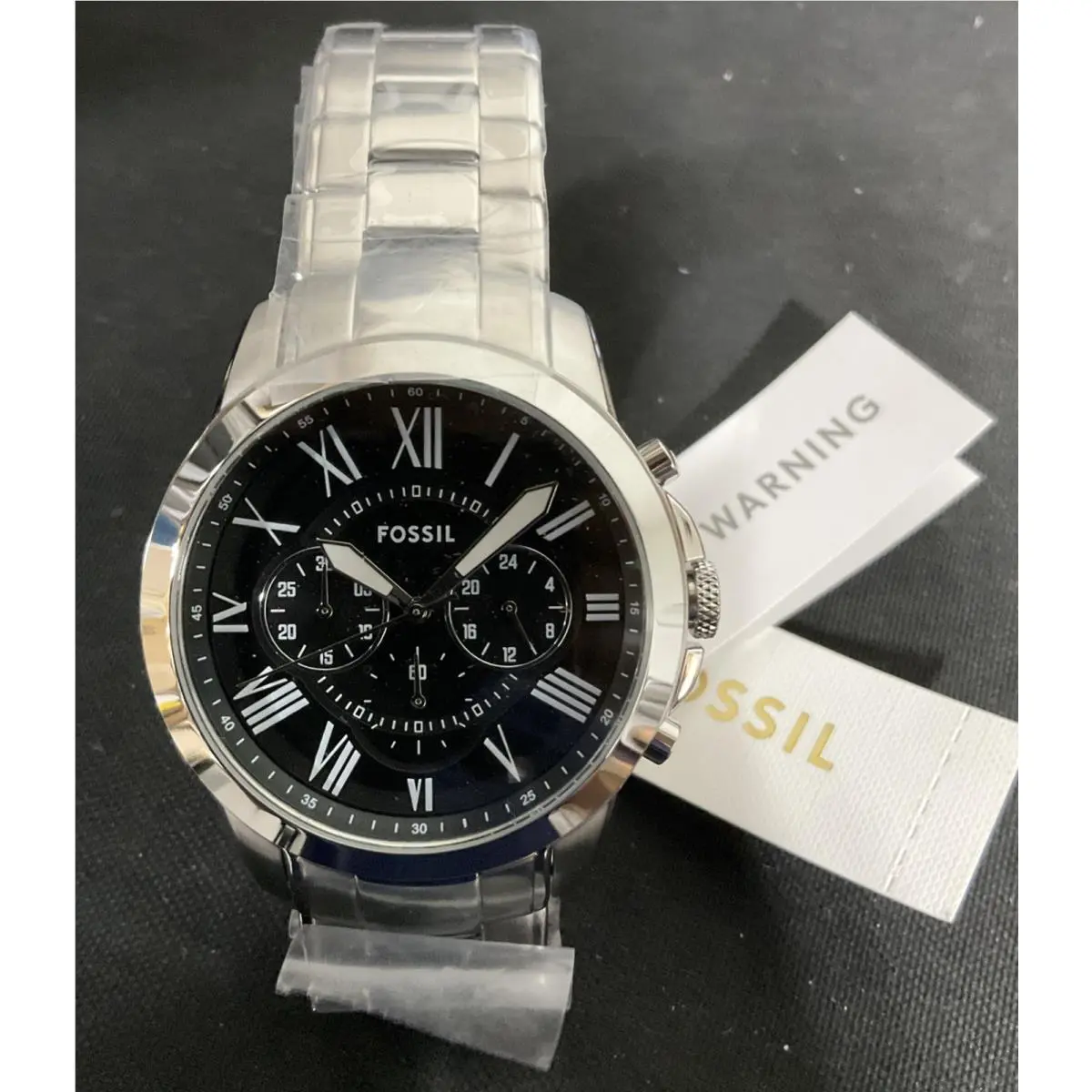 Fossil FS4736 Men’s Silver Watch 5ATM