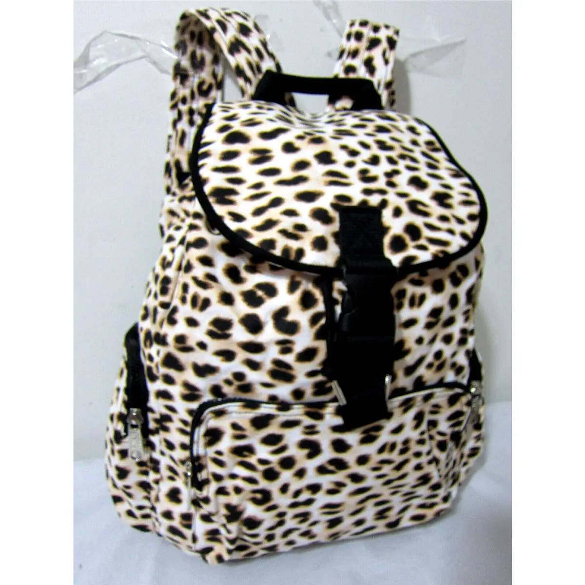 Victoria Secret Pink Leopard Cheetah Logo Carryon Beach Book Bag Backpack Travel