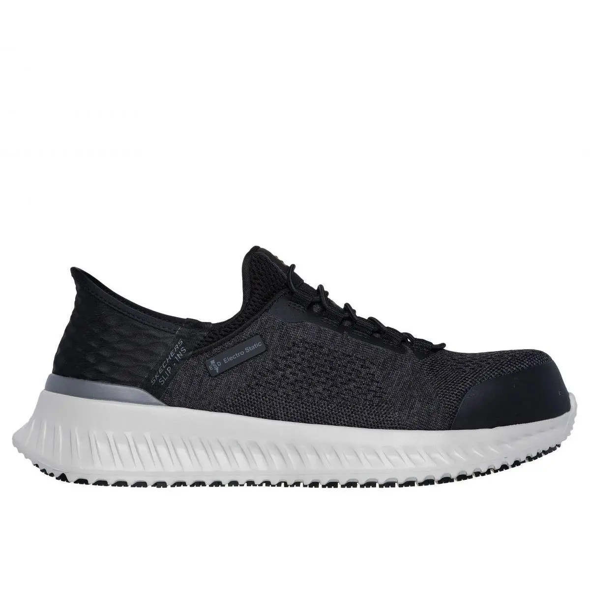Skechers Work Men`s Slip-ins Tilido - Troxin Composite Toe Esd Work Shoe Black/g