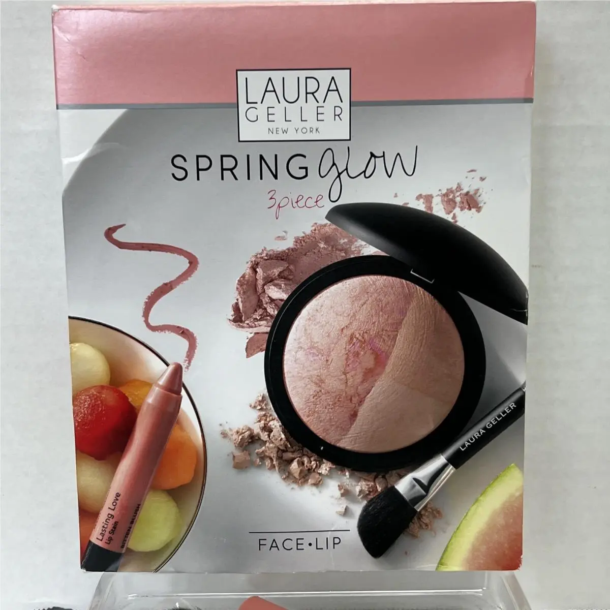 Laura Geller Baked Pink Buttercream French Rose Lip Stain Bitten Blush Set
