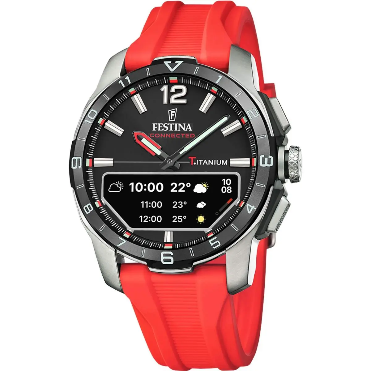 Festina Connected Black / Plastic Black Dial Wristwatch F23000-C
