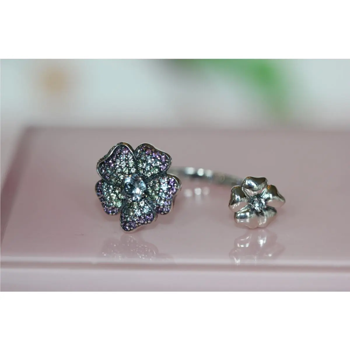 Pandora Glorious Blooms Ring 197086nrpmx Choose SZ Retired Bagtag Box