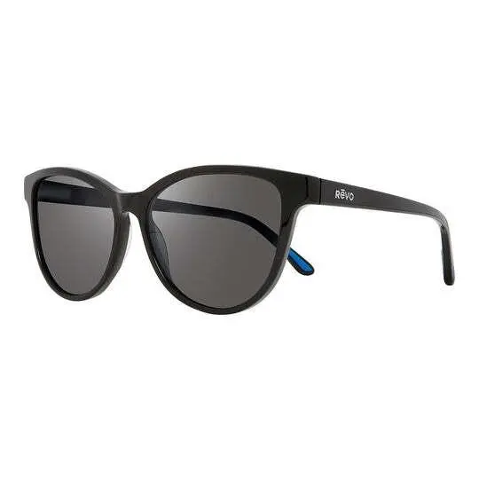 Sunglasses Daphne S Black Frame / Gray Polarized Lens Cat Eye RE1101 by Revo