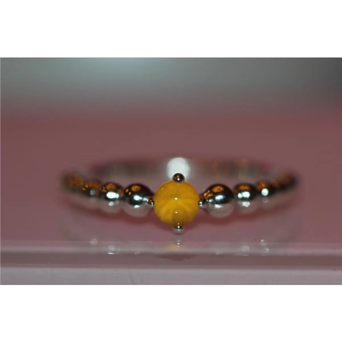 2020 Honey Topaz Beaded Ring November 198867C11 by Pandora