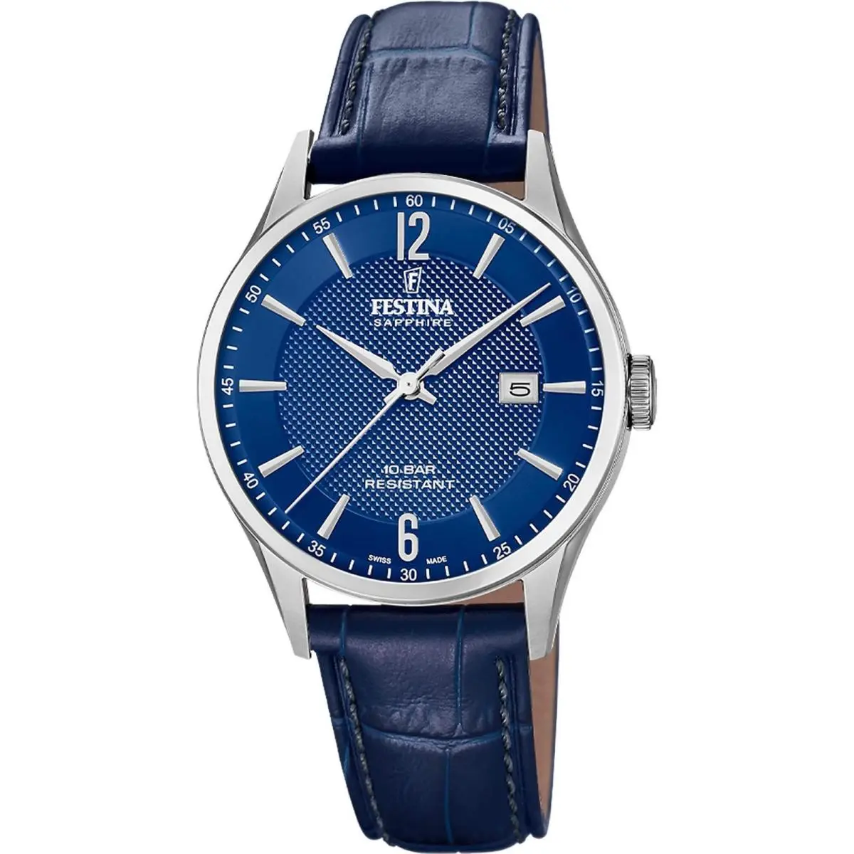Festina Classic Leather Blue Dial Wristwatch F20007-6